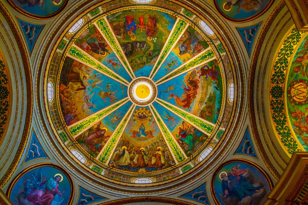 HAIFA, ISRAEL, 11 СЕНТЯБРЯ 2018: Интерьер Stella maris mona
