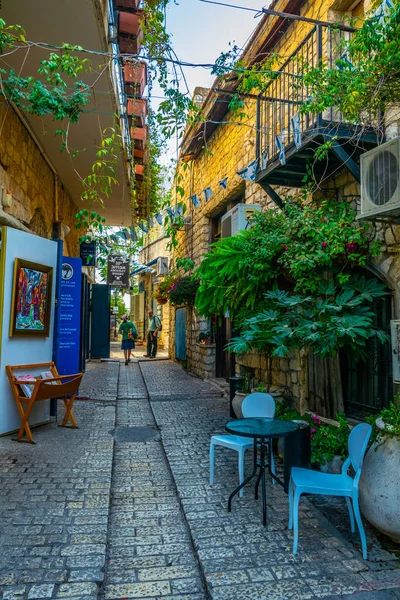 Tsfat, israel, 13. September 2018: Ansicht einer Straße in Künstler q — Stockfoto