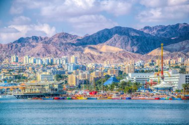 Eilat, İsrail, 30 Aralık 2018: Eilat İsrail'in Seaside