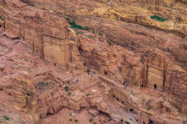 Kral mezarları: Petra, Jordan, havadan görünümü