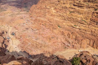 Kral mezarları: Petra, Jordan, havadan görünümü