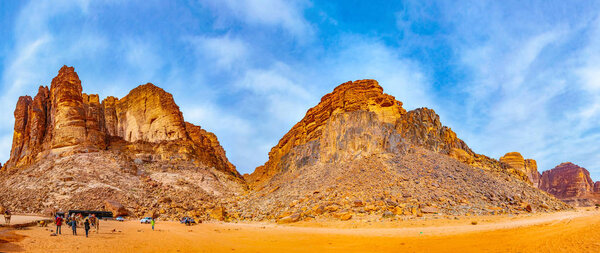 Landscape of Wadi Rum desert in Jordan 