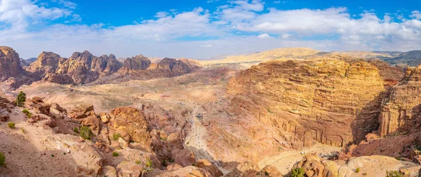 Vista aérea de Petra na Jordânia — Fotografia de Stock