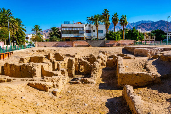 Руины древней церкви Айлы в Акабе, Иордания
