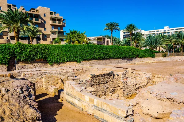 Ruinerna av antika staden Ayla i Aqaba, Jordanien — Stockfoto