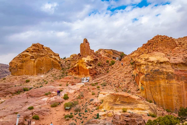 Ruines du haut lieu du sacrifice à Petra, Jordanie — Photo