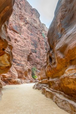 Petra, Jordan antik kalıntıları önde gelen Siq Kanyon