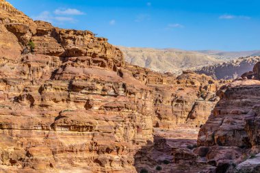 Ürdün'de Petra Vadisi'nin havadan görünümü