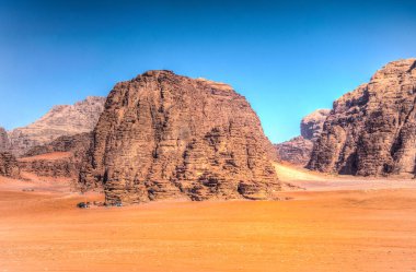 wadi rum çölde Ürdün peyzaj 