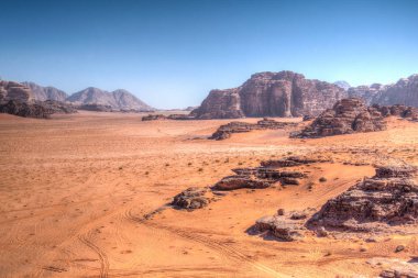 wadi rum çölde Ürdün peyzaj 