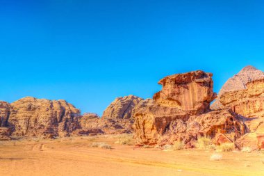 wadi rum çölde Ürdün peyzaj 