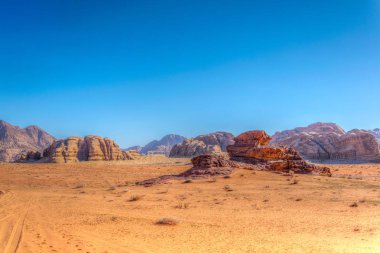 wadi rum çölde Ürdün peyzaj 
