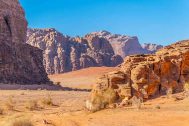 wadi rum çölde Ürdün peyzaj 