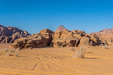 wadi rum çölde Ürdün peyzaj 