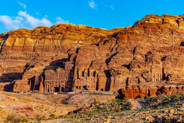 Urnen-, Seiden-, Korinthen- und Palastgräber in Petra, Jordanien — Stockfoto
