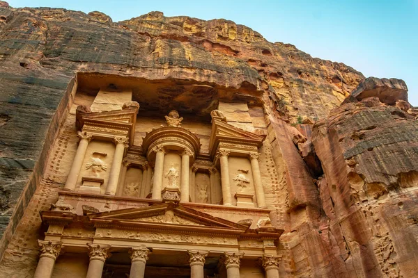 Tombeau Al Khazneh aussi appelé Trésor à Petra, Jordanie — Photo