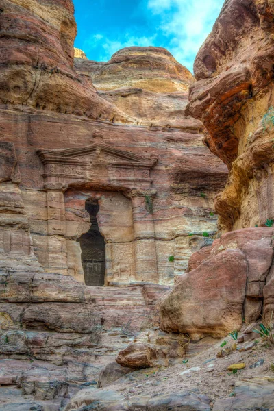 Lion tomb in Petra, Jordan — Stock Photo, Image