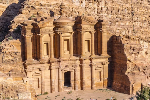 Graf van het klooster in Petra, Jordan — Stockfoto