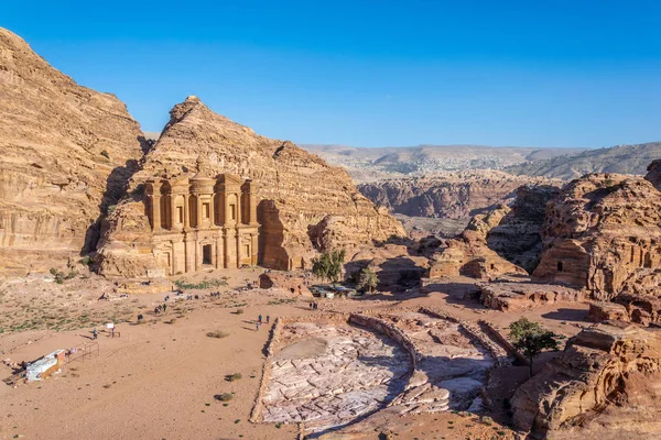 Kolostor sír-Petra, Jordánia — Stock Fotó