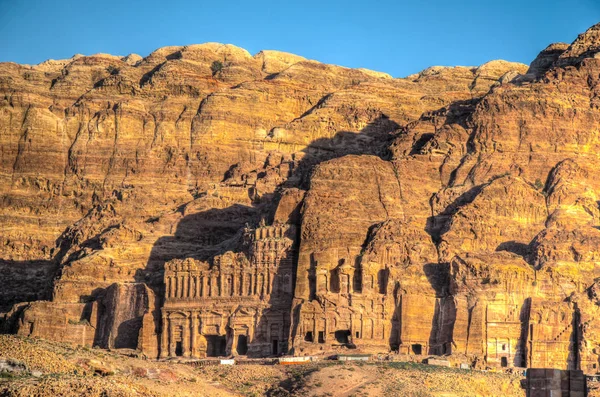 Tombeaux de l'Urne, de la Soie, de Corinthe et du Palais à Pétra, Jordanie — Photo