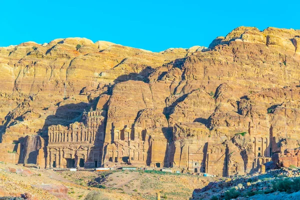 Urnen-, Seiden-, Korinthen- und Palastgräber in Petra, Jordanien — Stockfoto