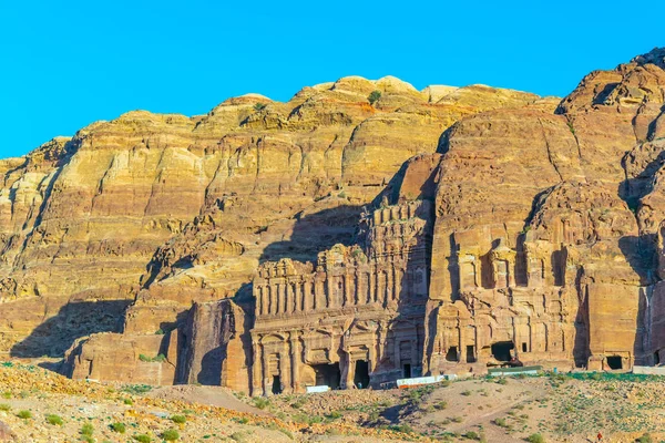 Urnen-, Seiden-, Korinthen- und Palastgräber in Petra, Jordanien — Stockfoto