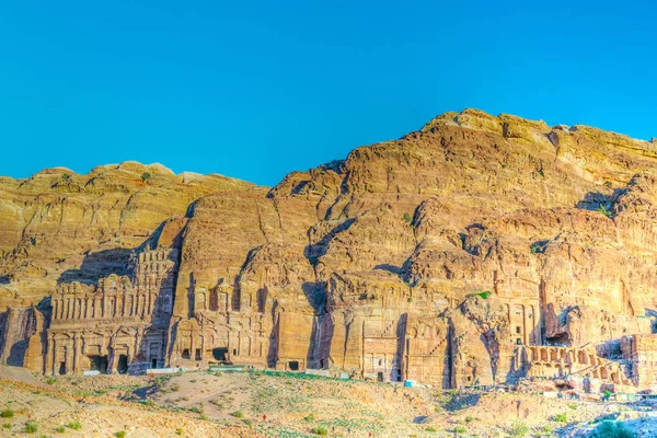 Urna, silke, korintiska och Palace gravar på petra, Jordanien — Stockfoto