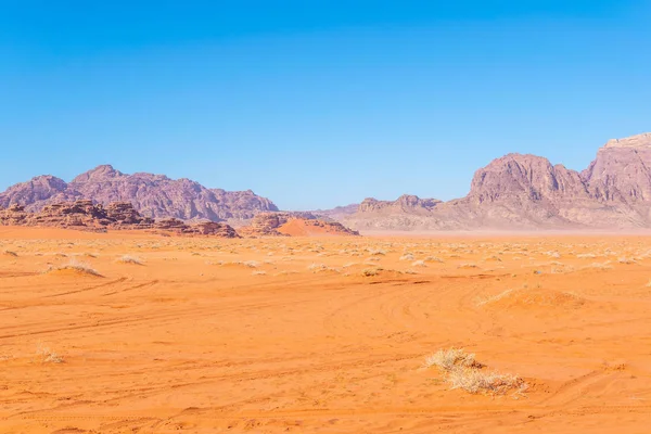 Paisagem do deserto de Wadi Rum na Jordânia — Fotografia de Stock