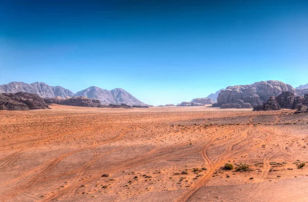 Paisagem do deserto de Wadi Rum na Jordânia — Fotografia de Stock