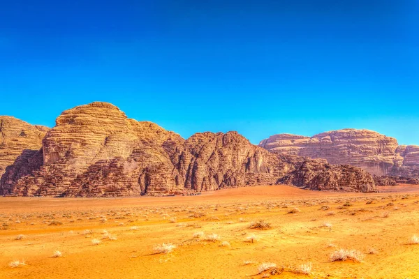 在约旦河朗姆酒沙漠的景观 — 图库照片
