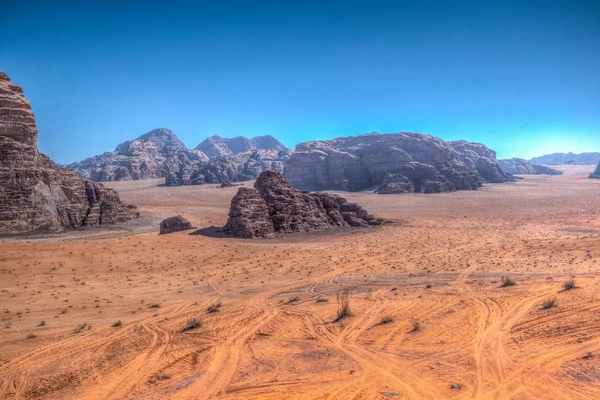 Paisagem do deserto de Wadi Rum na Jordânia — Fotografia de Stock