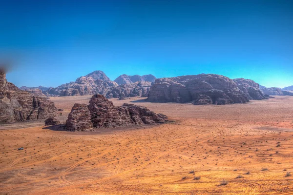 Paisagem do deserto de Wadi Rum na Jordânia — Fotografia de Stock