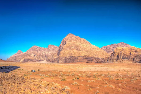 Táj a wadi rum desert, Jordánia — Stock Fotó