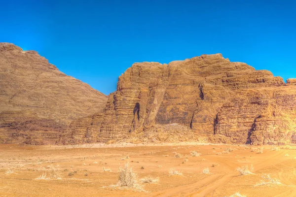 Wadi rum çölde Ürdün peyzaj — Stok fotoğraf