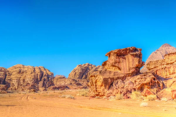 Landschaft der Wadi-Rum-Wüste in Jordanien — Stockfoto