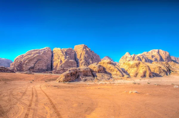 Paisaje del desierto del ron Wadi en Jordania —  Fotos de Stock
