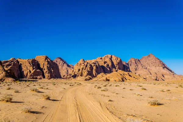 Paisagem do deserto de Wadi Rum na Jordânia — Fotografia de Stock