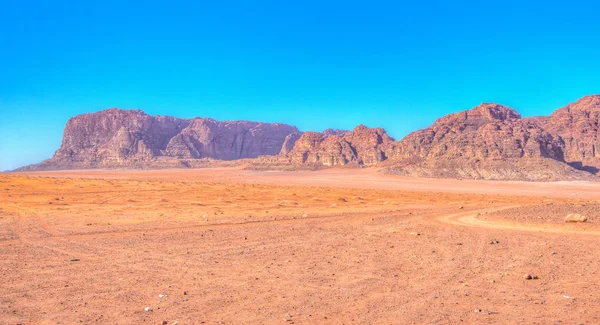 Paisagem do deserto de Wadi Rum na Jordânia — Fotografia de Stock