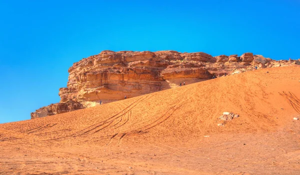 Weergave van een zandduin in Wadi Rum, Jordanië — Stockfoto