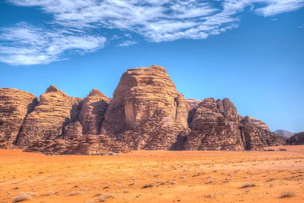 Táj a wadi rum desert, Jordánia — Stock Fotó