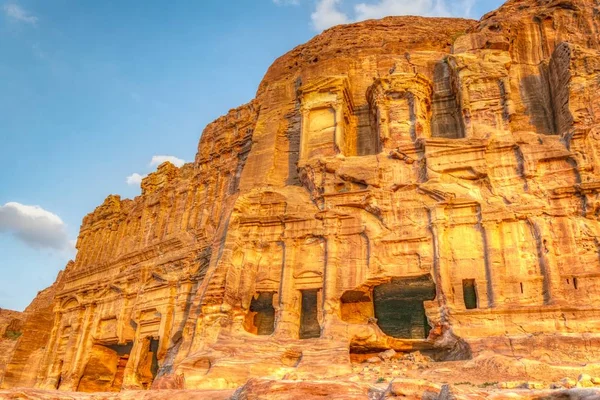 Korinthen- und Palastgräber in Petra, Jordanien — Stockfoto