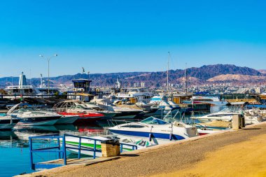 Akabe, Ürdün, 31 Aralık 2018: Görünüm Marina Akabe, Jorda