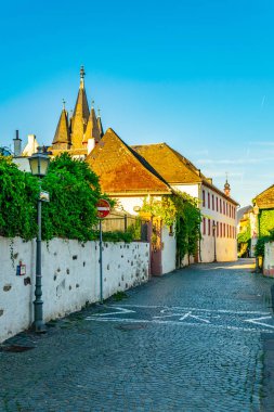Almanya 'da Rudesheim Rhein şehir merkezi