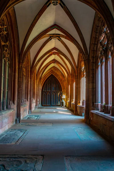 Gang bij de kathedraal van Mainz in Duitsland — Stockfoto