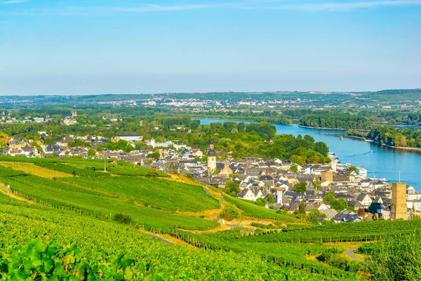 Veduta aerea di Ruedesheim am Rhein in Germania — Foto Stock