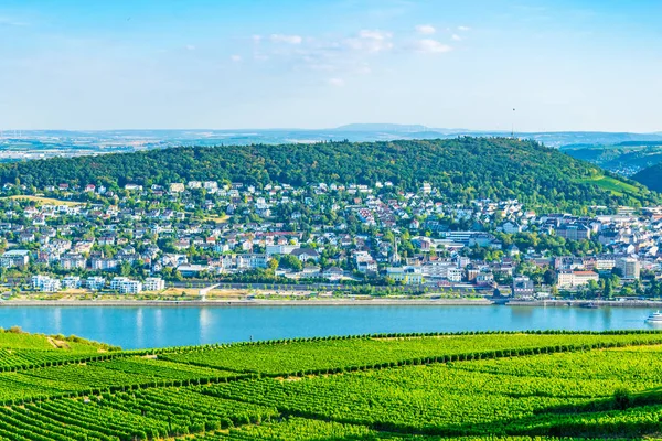 Veduta aerea di Bingen am Rhein in Germania — Foto Stock