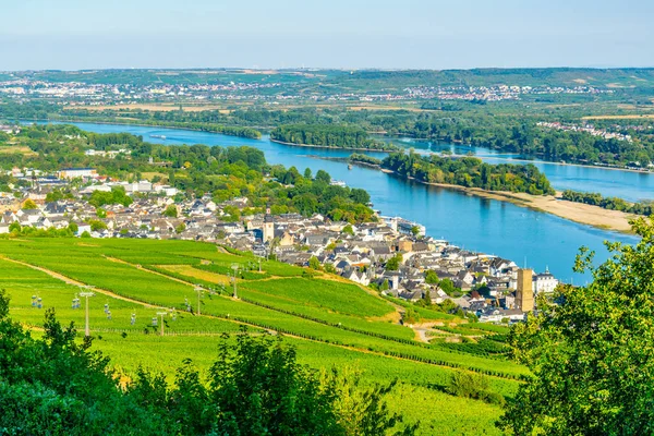 Veduta aerea di Ruedesheim am Rhein in Germania — Foto Stock