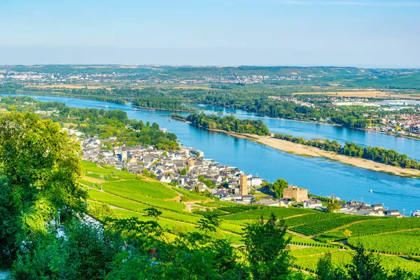 Veduta aerea di Ruedesheim am Rhein in Germania — Foto Stock