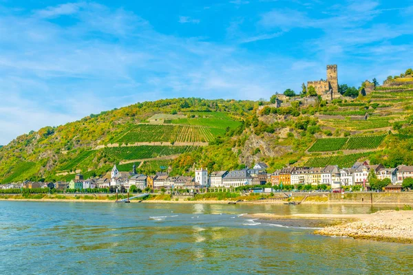 111 justera-Kaub stad på floden Rhein, Tyskland — Stockfoto