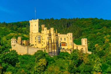 Almanya 'nın Koblenz kentindeki Stolzenfels Sarayı